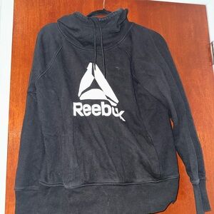 Reebok Black Crewneck Pullover Sweatshirt with White Logo